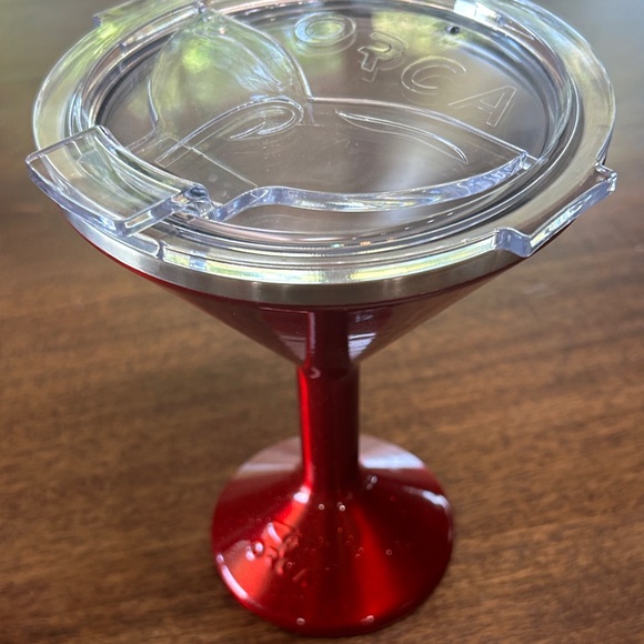 Set of TWO 💥 Orca Christmas Glitter Red Martini Chasertini with Lid. RARE 🩸 - Picture 3 of 11